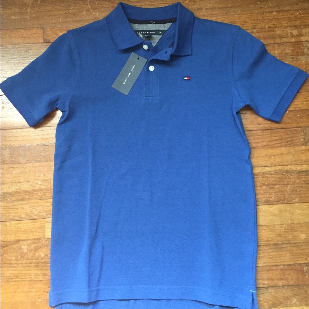 Tommy Hilfiger polo shirt top kid’s blue size M